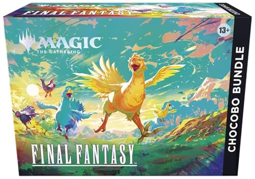 Magic: The Gathering - Final Fantasy Chocobo Bundle (1 Chocobo Booster, 10 Play Boosters, 1 Alt-Art Promo Card, 1 Scene Card, 32 Basic Lands, 1 Click Wheel, and More)